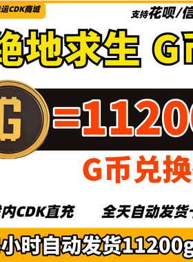 PUBG绝地求生 11200G币充值CDK兑换码吃鸡g币商城充值G-COIN货币