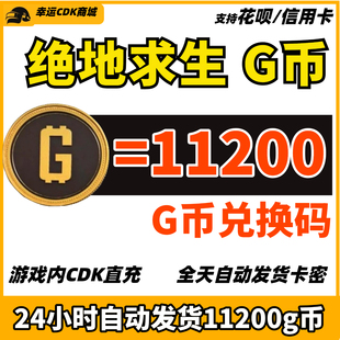 PUBG绝地求生 11200G币充值CDK兑换码吃鸡g币商城充值G-COIN货币
