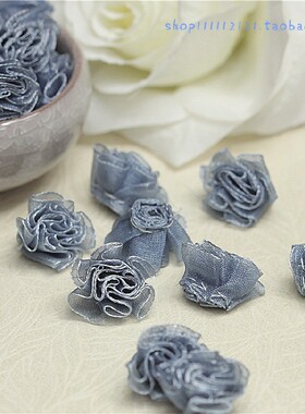 蓝色康乃馨 手工迷你DIY服装饰辅料 4元6枚 直径2.5厘米