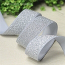 2.5元 宽2.5cm 一米 辅料DIY配件 银色闪光尼龙花边手工编织服装