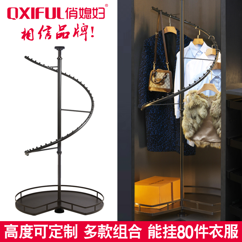 转角俏媳妇衣帽间转角收纳拉篮