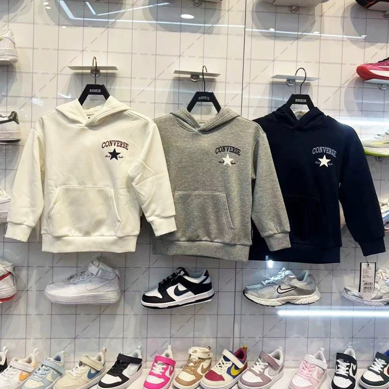 匡威25年秋冬男女童抓绒连帽卫衣