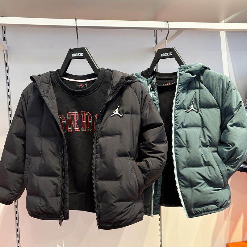 JORDAN乔丹24年冬季男女童时尚保暖轻薄羽绒服l连帽外套JD2442053