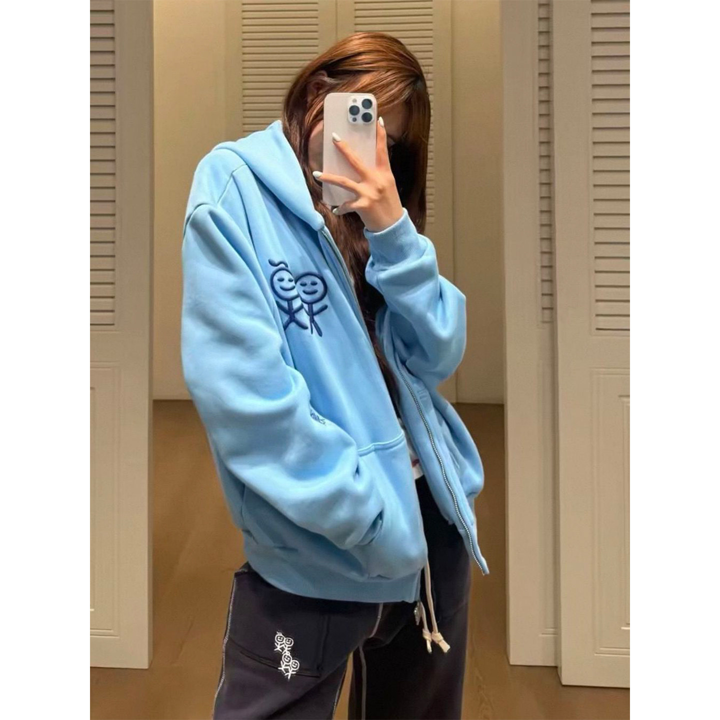 Lastdne韩系复古卫衣外套
