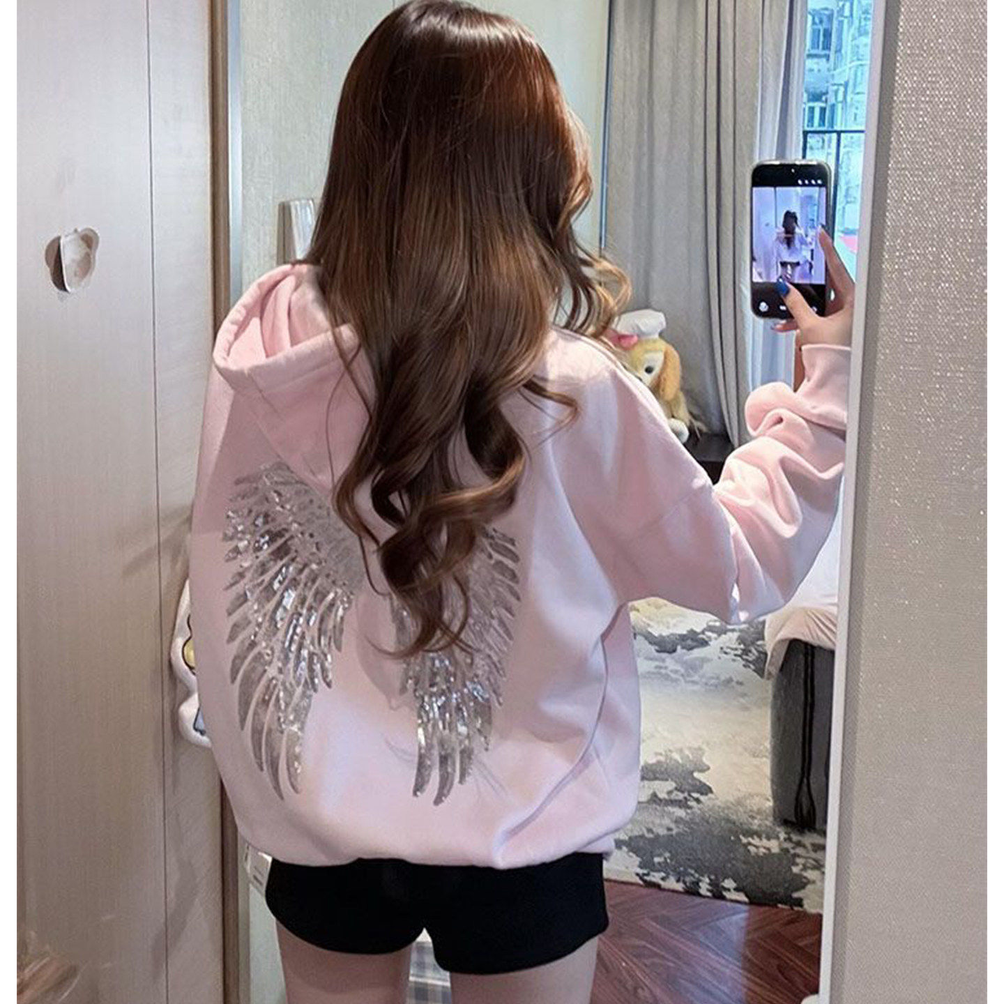 Lastdne韩系复古卫衣女连