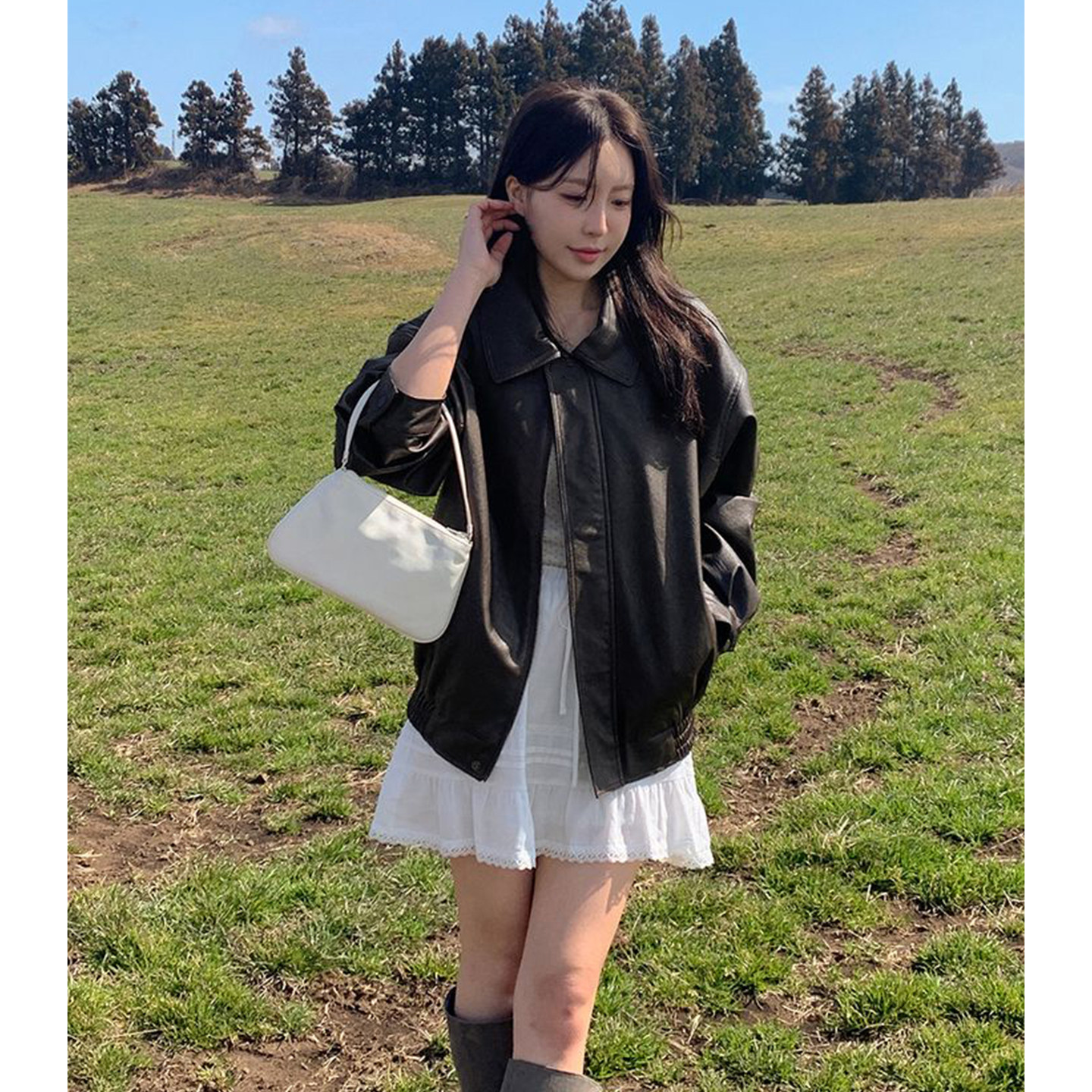 Last danse黑色皮衣女2025早秋新款短款休闲韩版机车服夹克外套