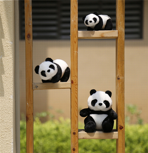 熊猫旅游纪念礼品毛绒熊猫公仔国宝玩偶布艺玩具娃娃送老外外事礼