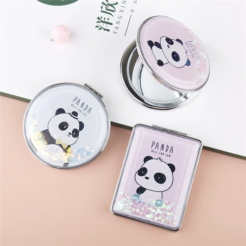 Милое мультяшное портативное зеркало, популярно в интернете, панда