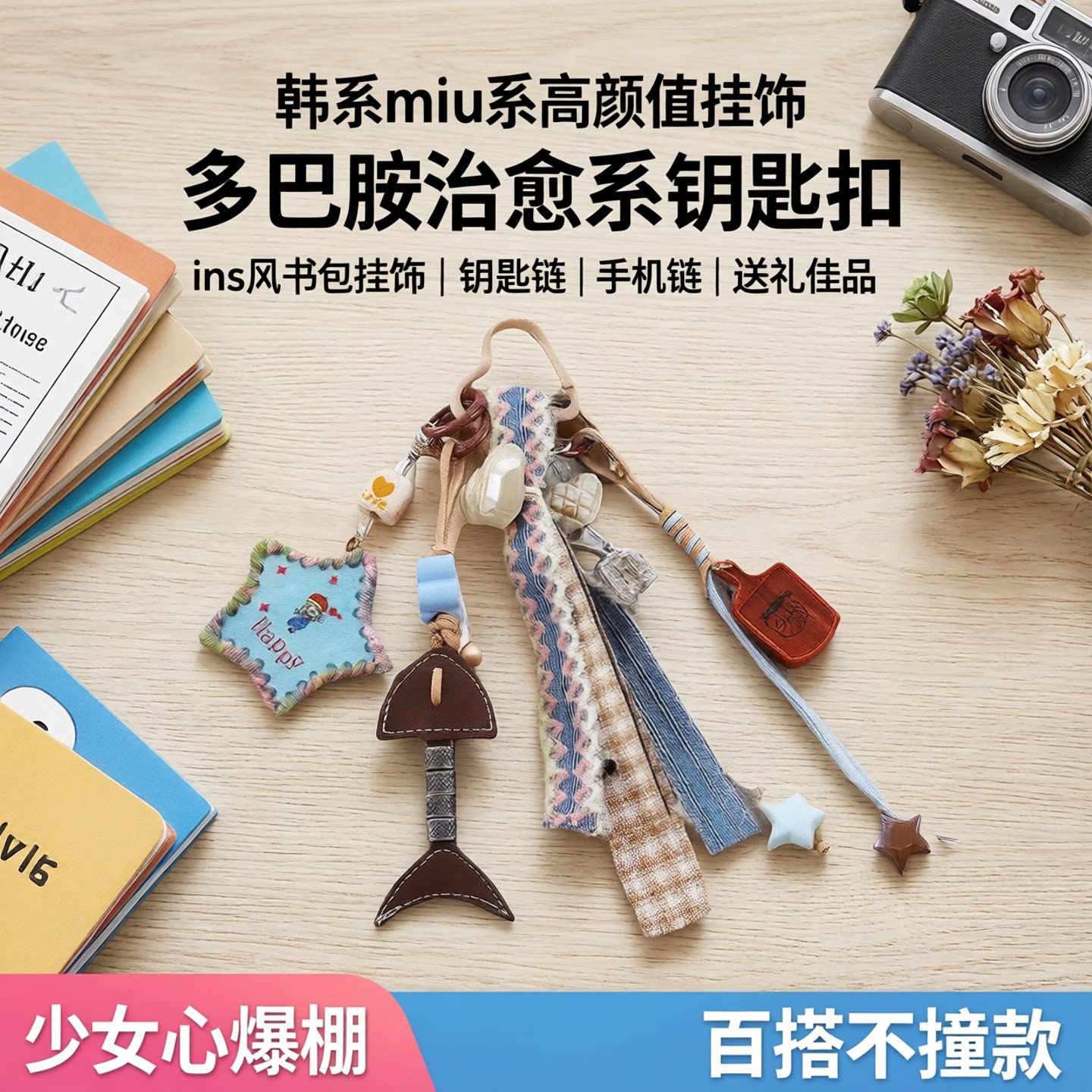 韩式miu系包挂ins挂件钥匙扣图片