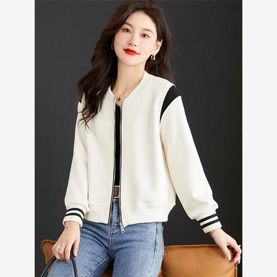早秋短款外套女2025新款春秋高级感拉炼棒球服开衫小个子夹克上衣