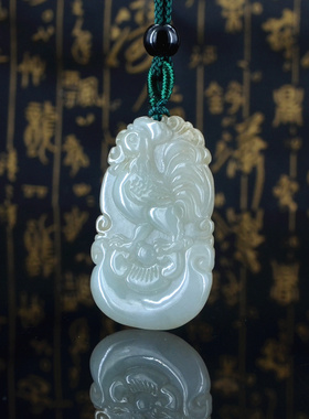 天然a货翡翠鸡挂件A货缅甸玉鸡吊坠生肖鸡形玉佩项链220425