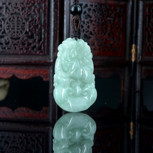 天然a货翡翠虎吊坠A缅甸玉虎挂件玉石12生肖虎牌挂坠男女款224
