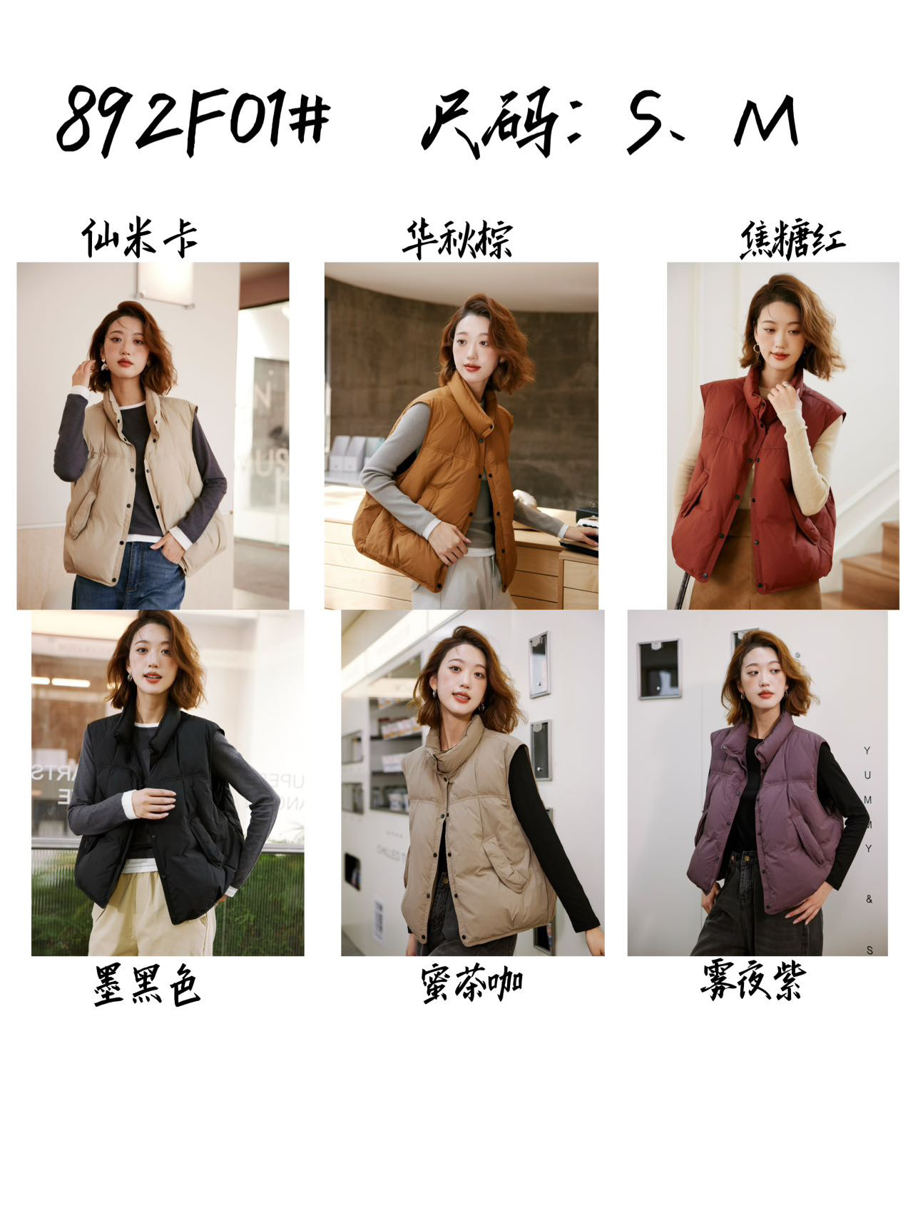 2025新款秋冬休闲时尚百搭女士鸭绒简约短款羽绒服马甲