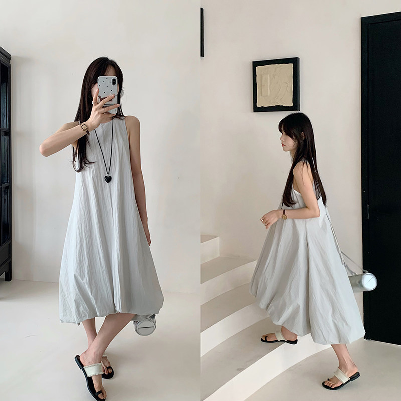 设计师款不规则花苞连衣裙