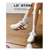 内增高芭蕾德训鞋 女2026新款 复古百搭休闲运动鞋 真皮 厚底阿甘鞋