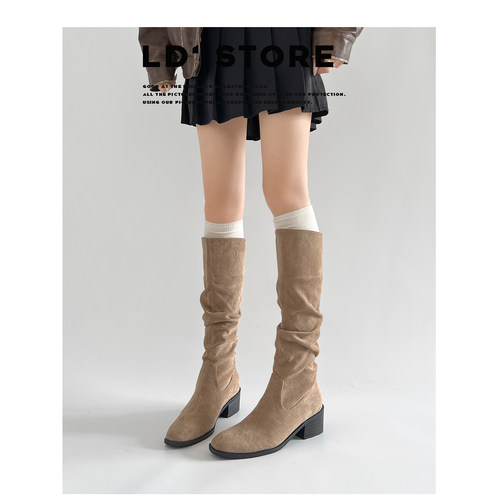 【退换包邮免费试穿】真皮长靴