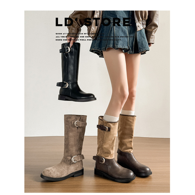 【退换包邮免费试穿】真皮长靴