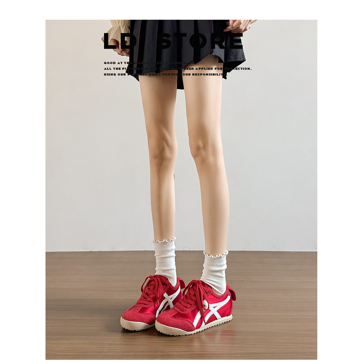 真皮~内增高复古红色德训鞋女2026新款春季平底休闲运动阿甘鞋子,女鞋,德训鞋,淘宝优惠券,粉丝福利购,淘宝优惠卷