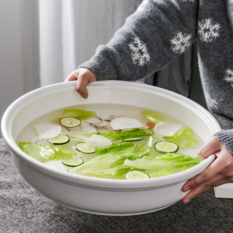 纯白陶瓷水煮鱼大号家用