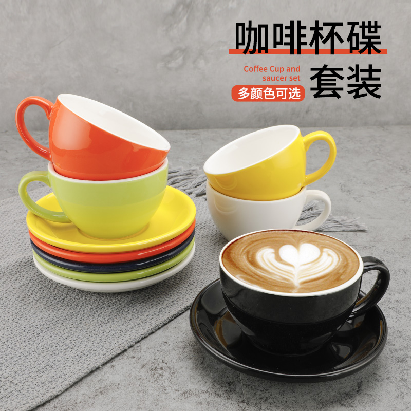 卡布奇诺美式拿铁拉花咖啡杯花式