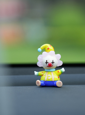 淄博琉璃摆件纯手工可爱治愈小丑手办桌面装饰品书桌公仔生日礼物