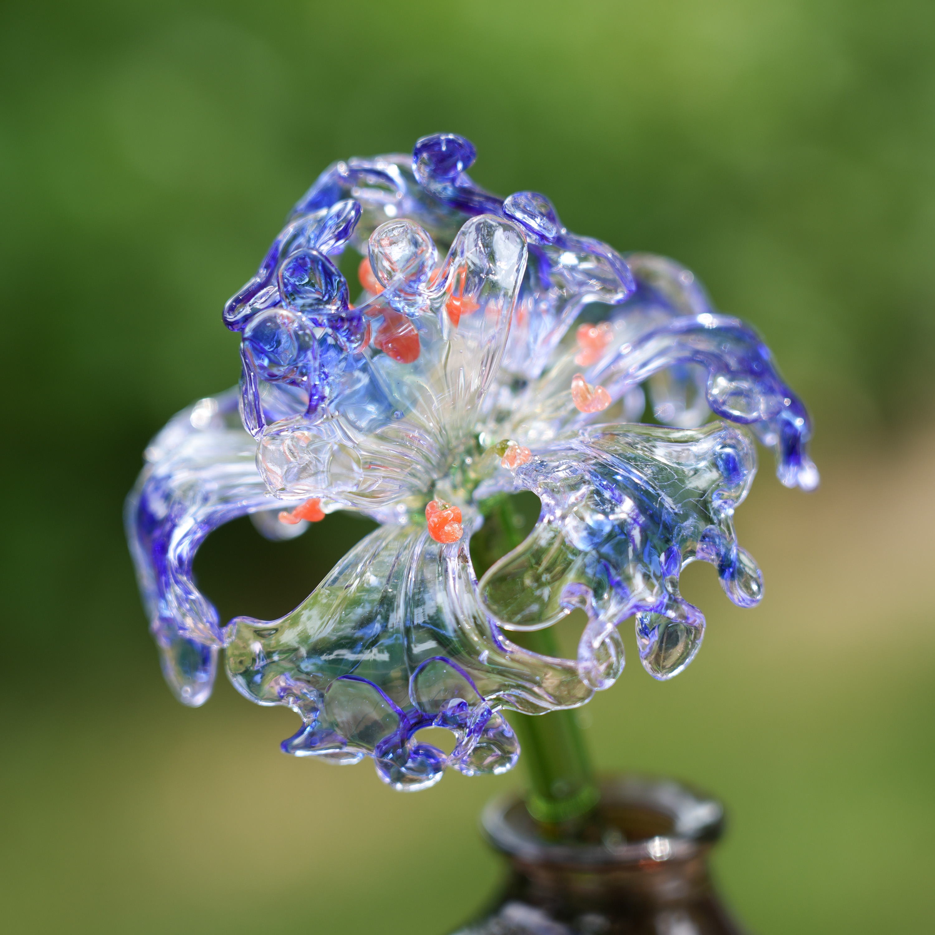 琉璃鸢尾花手作永生花桌面摆件