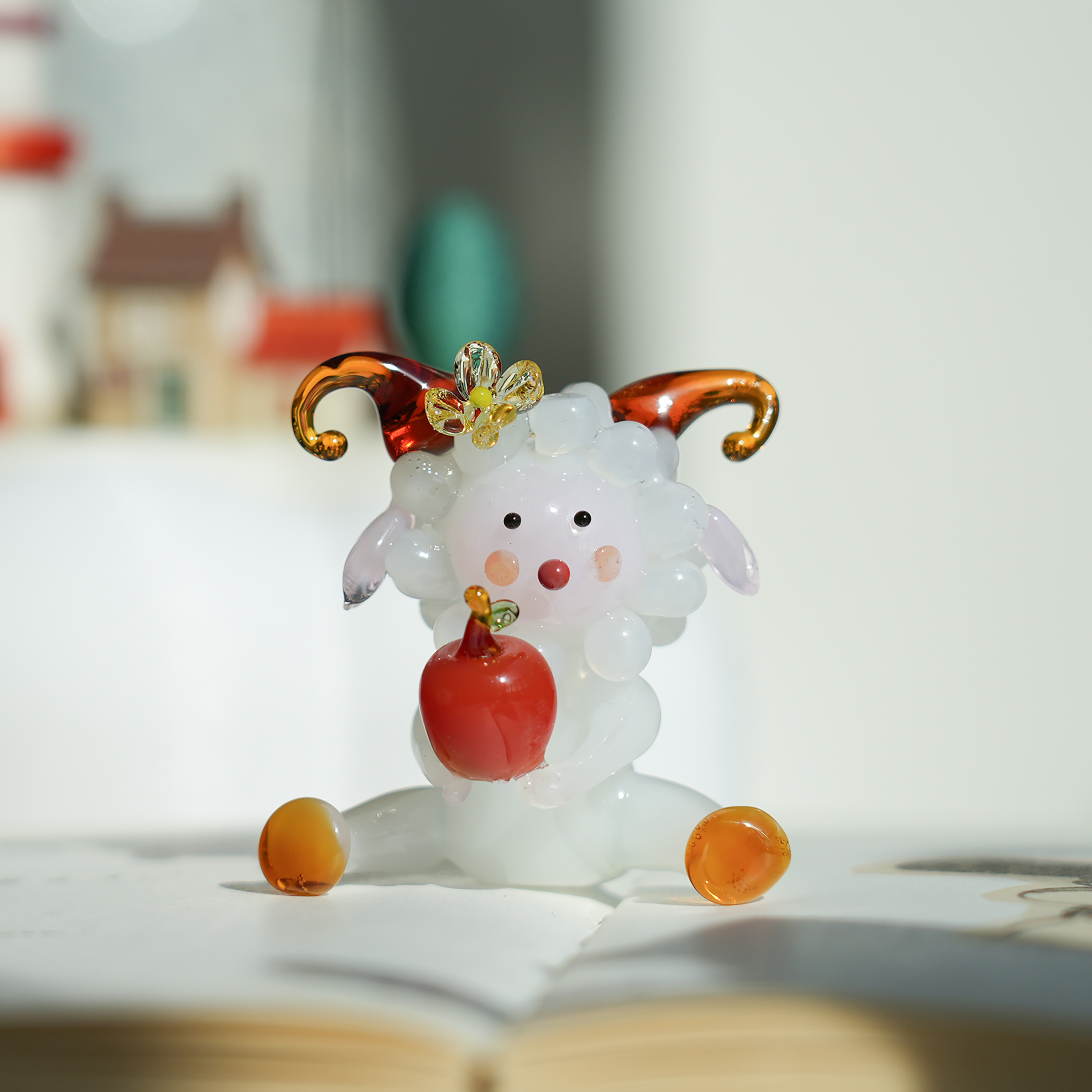 淄博琉璃手作小羊送平安摆件礼物