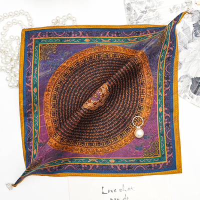 小领巾【送珍珠扣】香云纱懒人磁吸百搭装饰桑蚕丝项链女短款护脖