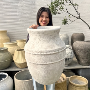 复古大摆件陶罐新中式南法风诧寂风酒店民宿咖啡厅火锅店种树花盆