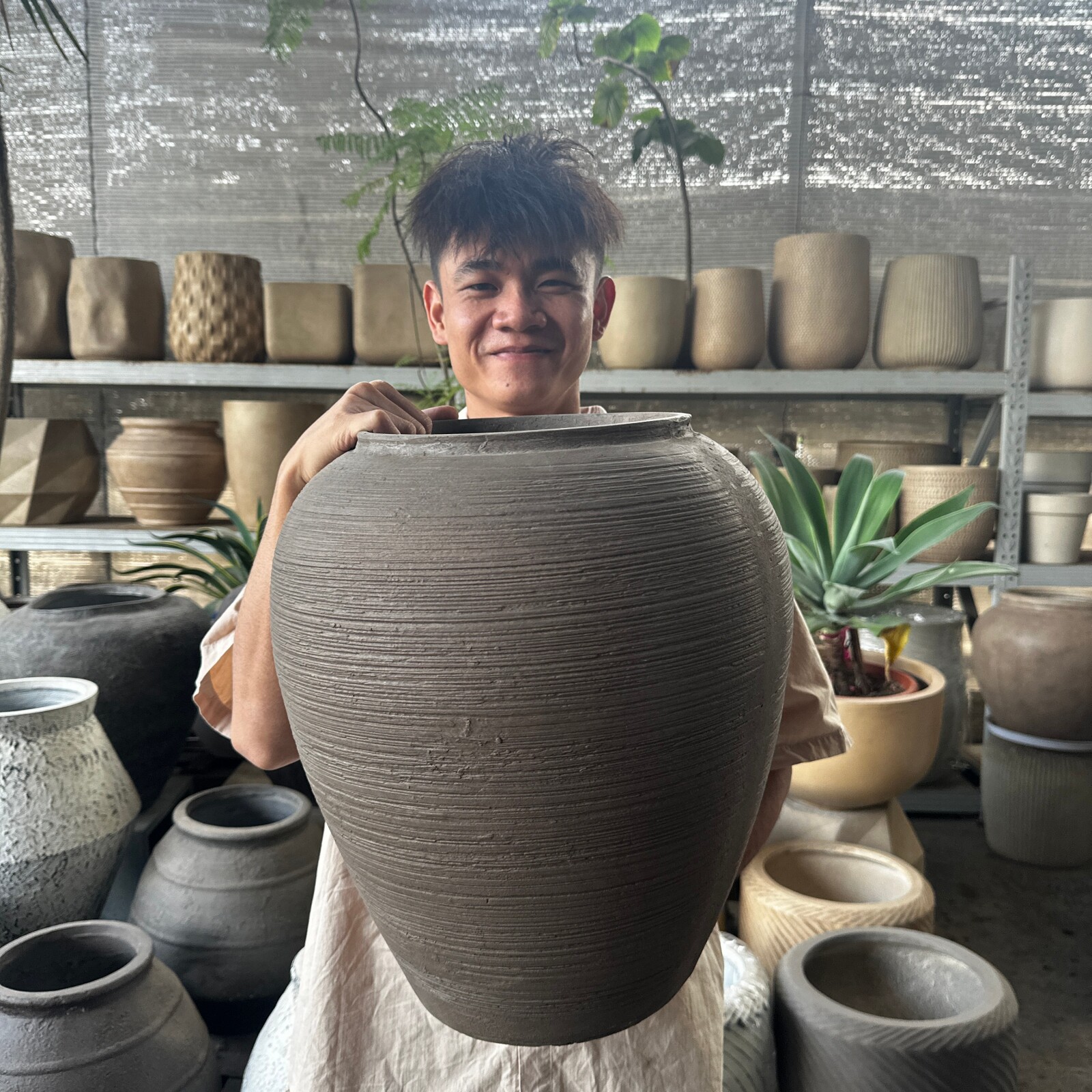 侘寂风大陶罐摩洛哥风南法风田园风咖啡厅民宿地中海风日式大花盆