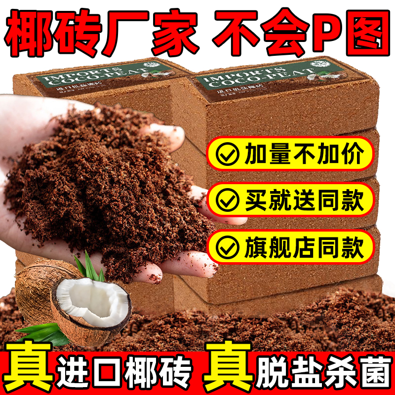椰砖营养土养花通用型椰糠植物花土种菜泥土脱盐肥多肉土壤种植土