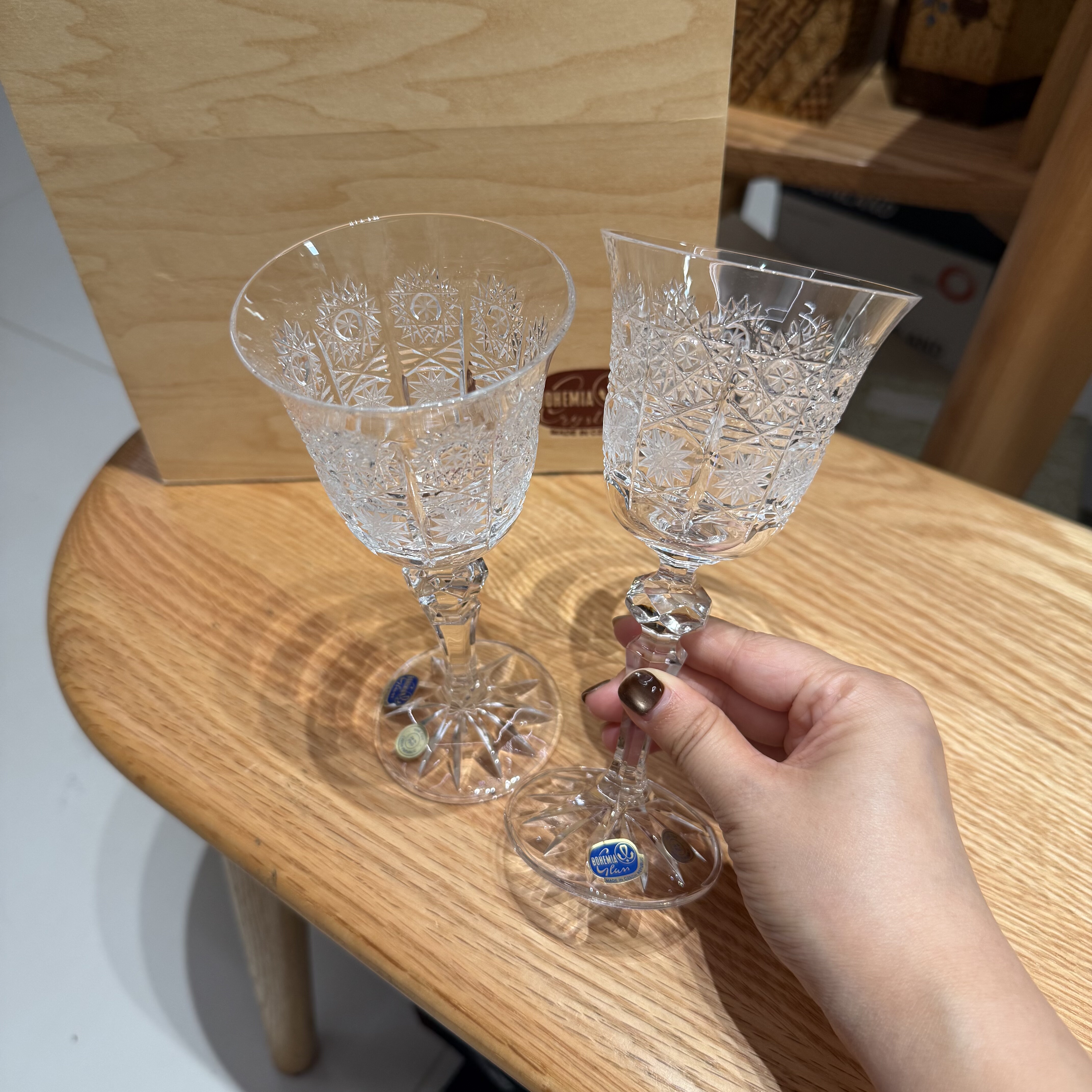 Bohemia波西米亚500pk手工切割重工水晶红酒杯 约200ml 原盒全新