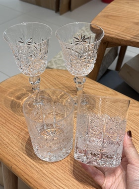 Bohemia波西米亚500pk手工切割重工水晶红酒杯威士忌杯 无盒全新