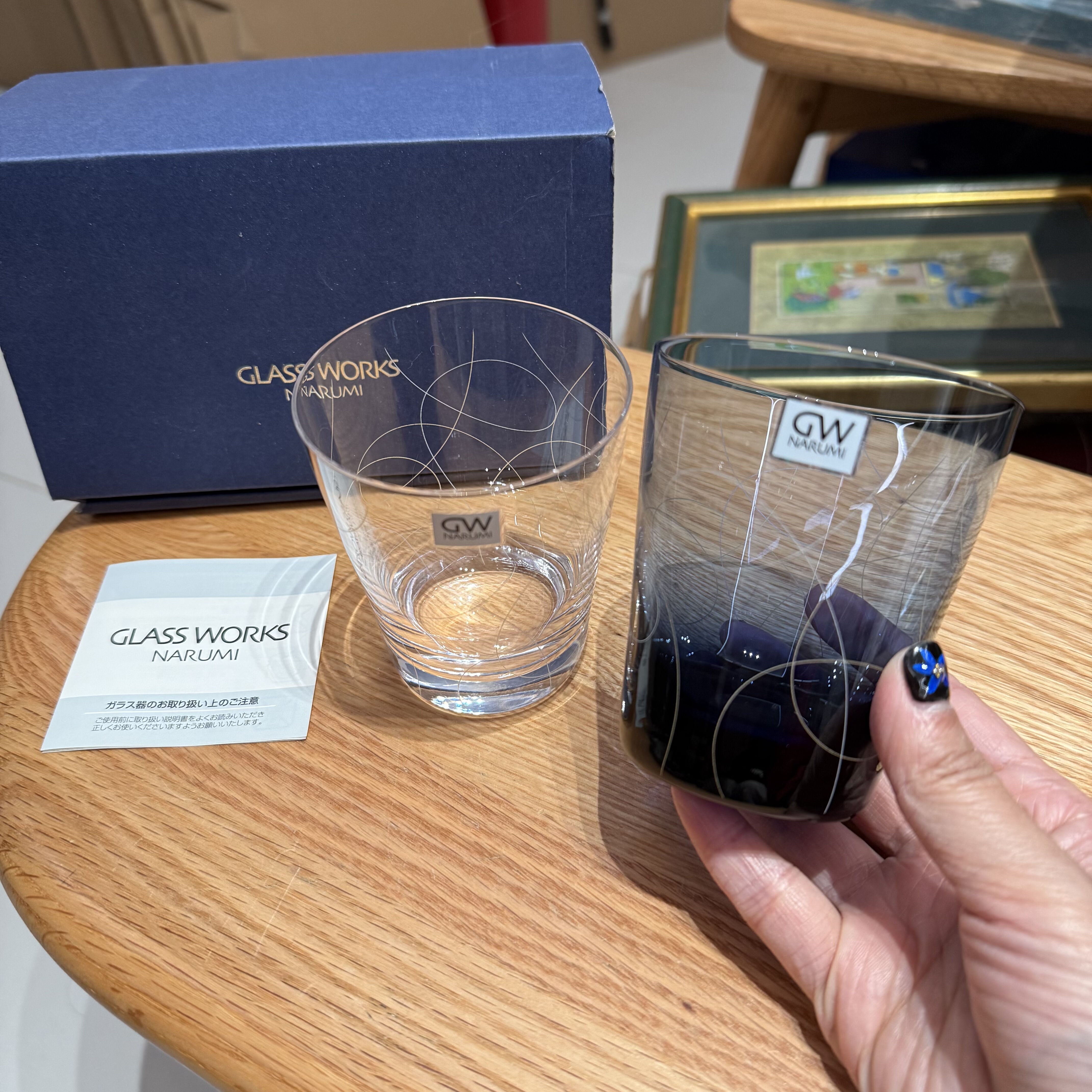日本NARUMI鸣海水晶玻璃水杯情侣对杯酒杯 原盒全新,餐饮具,洋酒/威士忌杯,淘宝优惠券,粉丝福利购,淘宝优惠卷