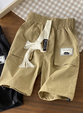 S X【CN3627】皮标大口袋中裤