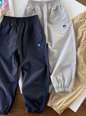 网眼侧拼~看得见的舒适透气孔 运动速干长裤