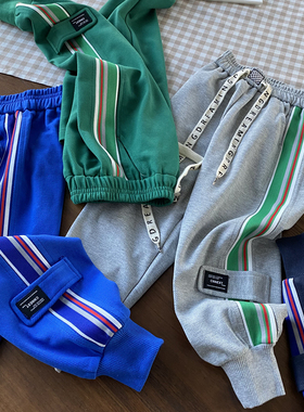 S X【CN302】织带拼条运动裤