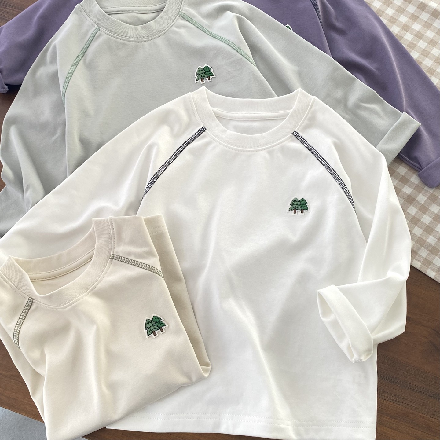 【秋上新】实用单品/柔软亲肤/单穿打底都好/男童纯色长袖T恤