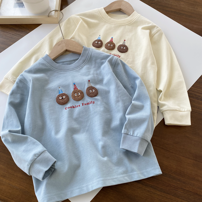 大米淘圆领欧美长袖毛巾绣