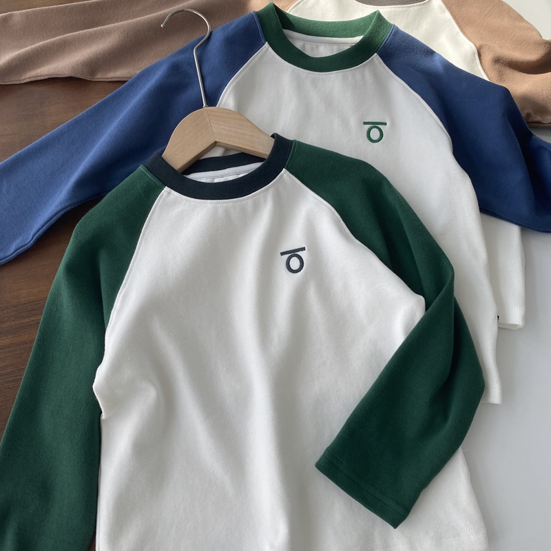 软软的厚厚的~110-160中大童男童圆领长袖T恤 秋季打底衫2024新品