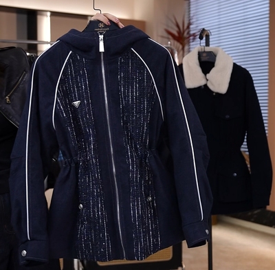 CocoHerben2024冬季新品时尚港风、复古新款加厚派克服外套LY5002