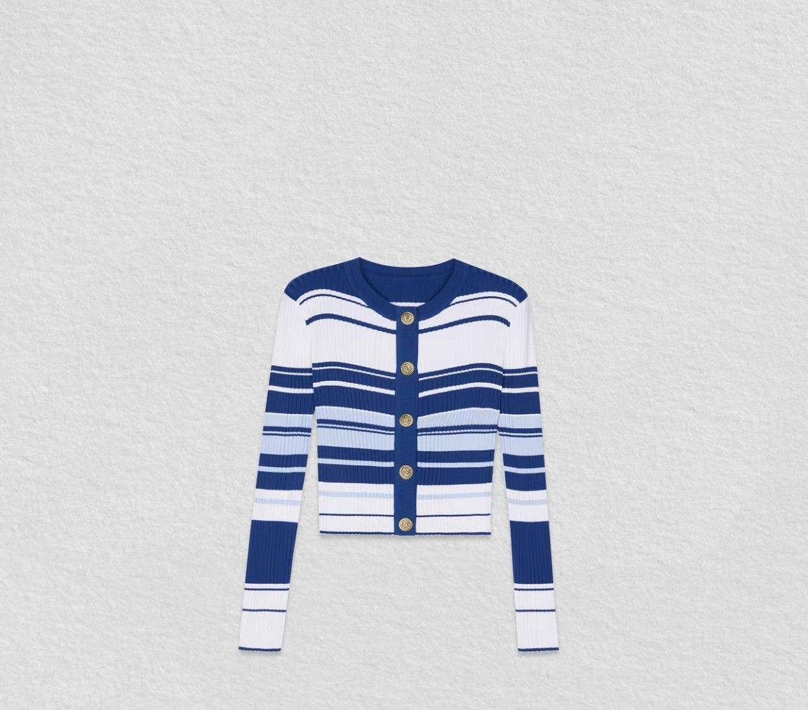 无品牌秋季长袖修身型女装欧若智性风拼接衬衫针织时尚HB551