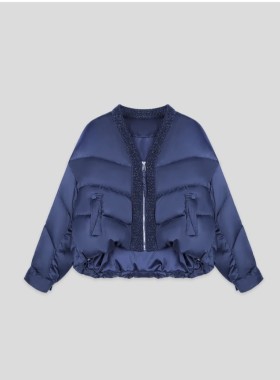高级成衣羊毛白鸭绒羽绒服25TW4247