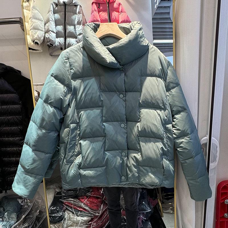 单排扣2024新款轻薄羽绒服立领