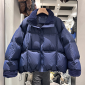 新国标90白鸭绒高端欧货女翻领短款 宽松羽绒服小个子加厚保暖外套