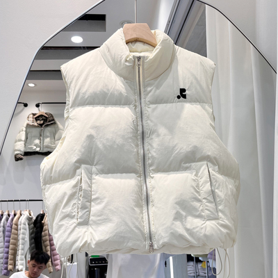 清仓特价 新国标90白鸭绒小个子背心女士秋冬短款立领羽绒服马甲