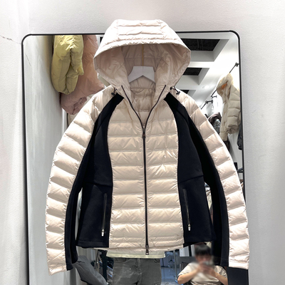 2025新国标90白鸭绒户外修身短款显瘦连帽瑜伽服女士轻薄款羽绒服