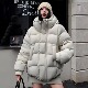 新国标90白鸭绒高端欧货女双拉链高级感连帽中长款 减龄宽松羽绒服