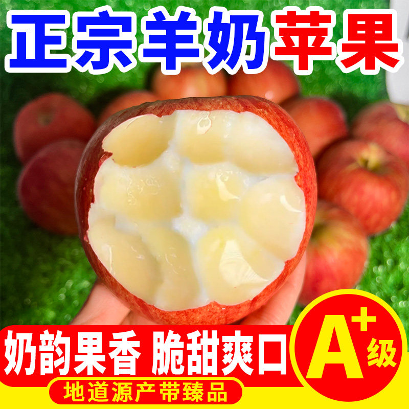 【果香十足】正宗山西万荣羊奶苹果当季新鲜孕妇水果一整箱礼盒装