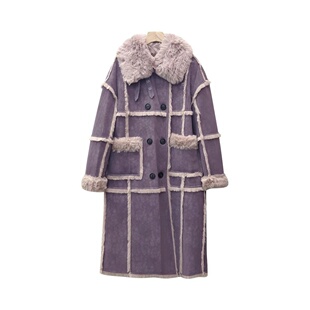 【玉米专享】「粉雾桃心」珩绣秋冬加厚毛领外套大口袋保暖W1359